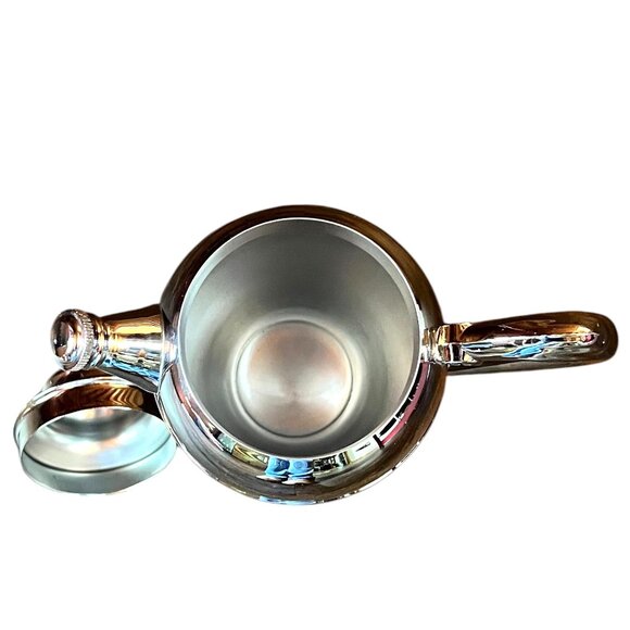 Vintage 13" Silver Plated Cocktail Shaker/Drink Pitcher w/Lid & Screw-On Stopper - Picture 6 of 10